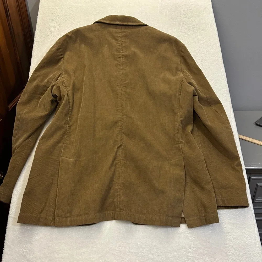 J.Crew Vintage Cord Sport Coat Blazer Sz XL Brown Corduroy Cotton Jacket Unlined
